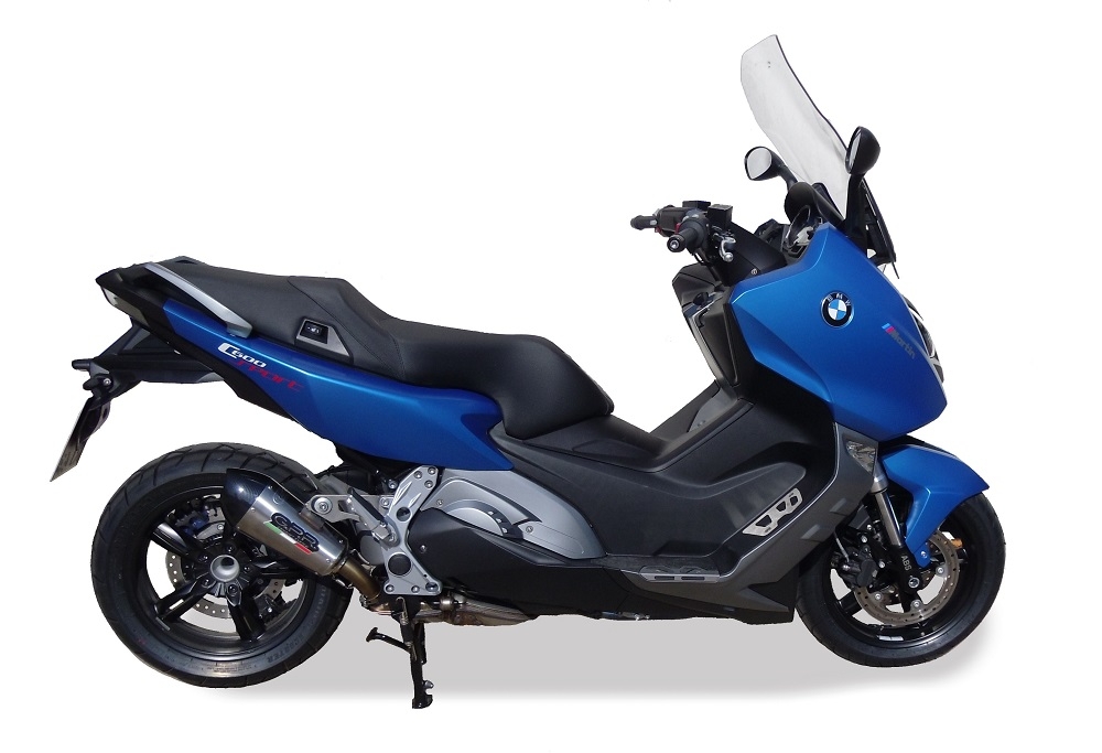Escape compatível com Bmw C 600 Sport 2012-2016, Gpe Ann. titanium, Escape legal, homologado, silenciador com db killer removível e tubo de ligação específico 