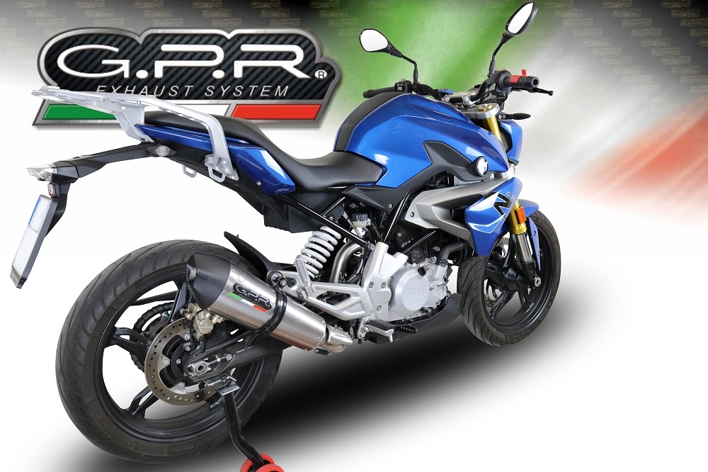 GPR escape compatível com  Bmw G 310 R 2017-2021, New Grand Prix Evo Titanium, Sistema homologado com catalisador linha completa, silencioso mais coletor 