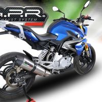 GPR escape compatível com  Bmw G 310 R 2017-2021, New Grand Prix Evo Titanium, Sistema homologado com catalisador linha completa, silencioso mais coletor 