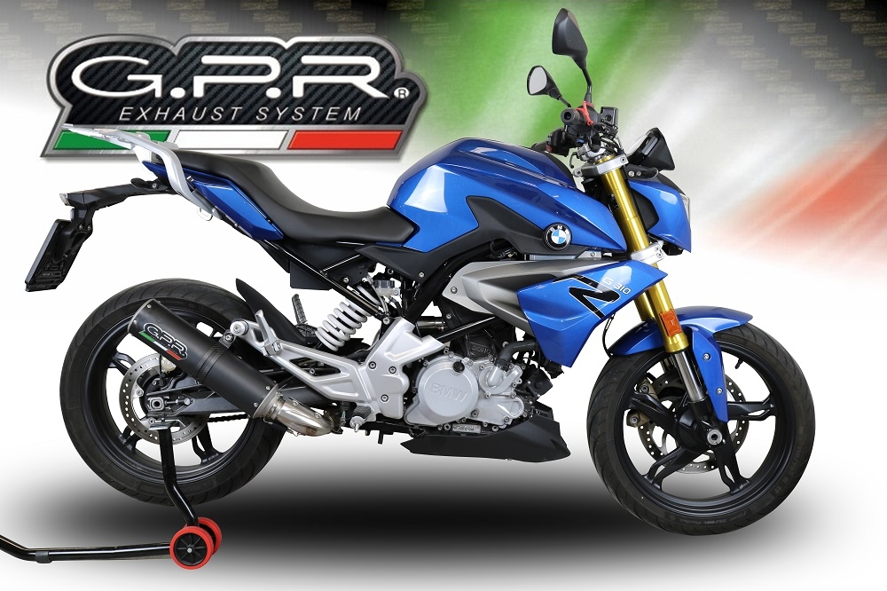 Escape compatível com Bmw G 310 R 2022-2024, M3 Black Titanium, Sistema homologado com catalisador linha completa, silencioso mais coletor 