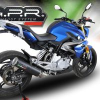 Escape compatível com Bmw G 310 R 2022-2024, M3 Black Titanium, Sistema homologado com catalisador linha completa, silencioso mais coletor 