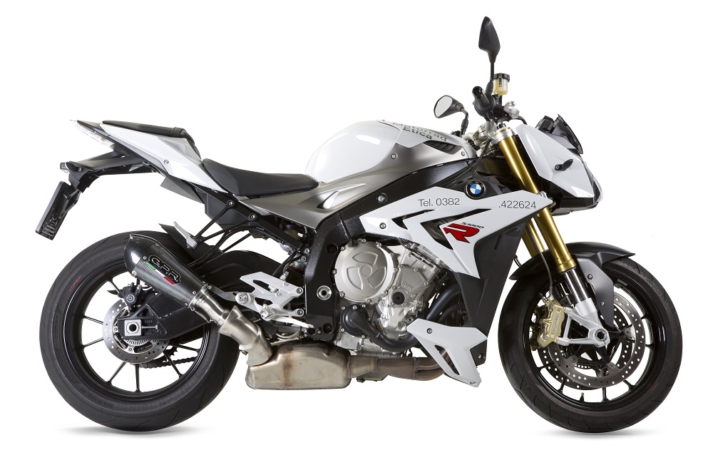 Escape compatível com Bmw S 1000 R -M 2014-2016, Gpe Ann. Poppy, Escape legal, homologado, silenciador com db killer removível e tubo de ligação específico 