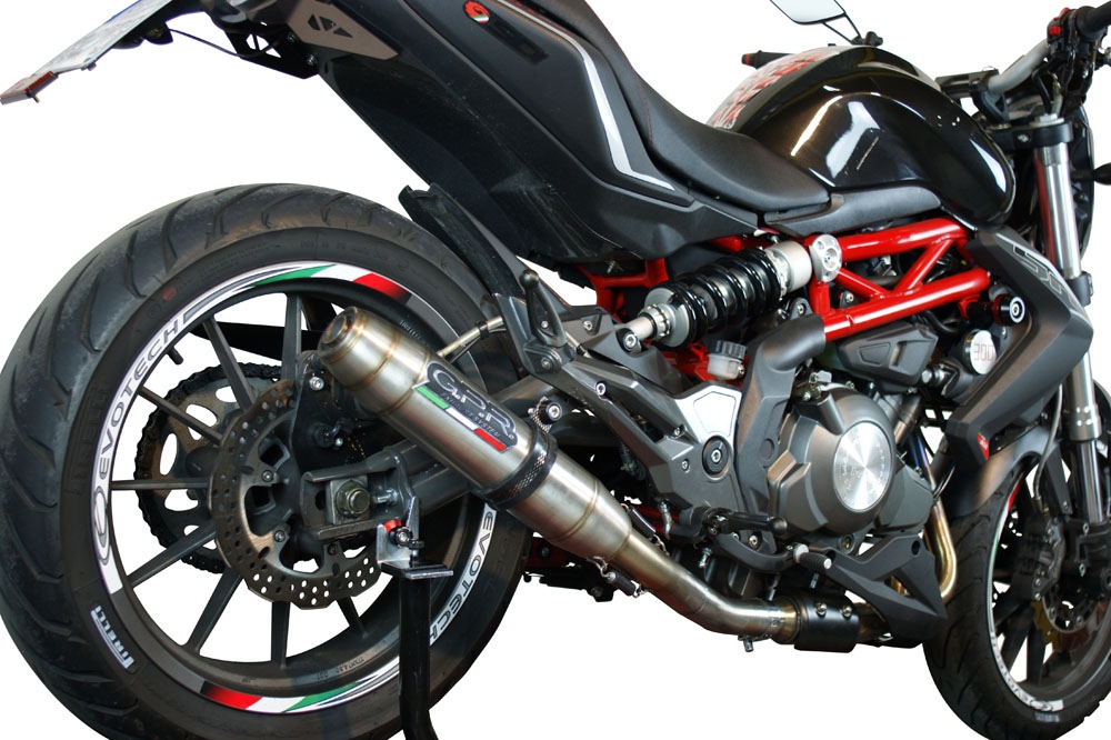Escape compatível com Benelli Bn 302 S 2017-2024, Deeptone Inox, Escape legal, homologado, silenciador com db killer removível e tubo de ligação específico 