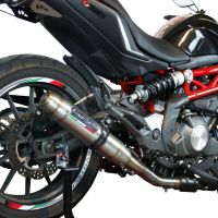 Escape compatível com Benelli Bn 302 S 2017-2024, Deeptone Inox, Escape legal, homologado, silenciador com db killer removível e tubo de ligação específico 