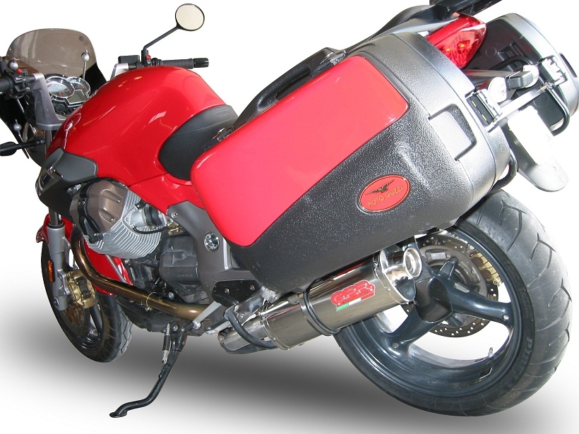GPR escape compatível com  Moto Guzzi Breva 850 2006-2011, Trioval, Escape legal, homologado, silenciador com db killer removível e tubo de ligação específico 