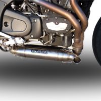 Escape compatível com Buell Xb 12 2008-2011, Deeptone Inox, Par de terminais de exaustão aprovados, com db killer removível, catalisadores e tubo de conexão específico 