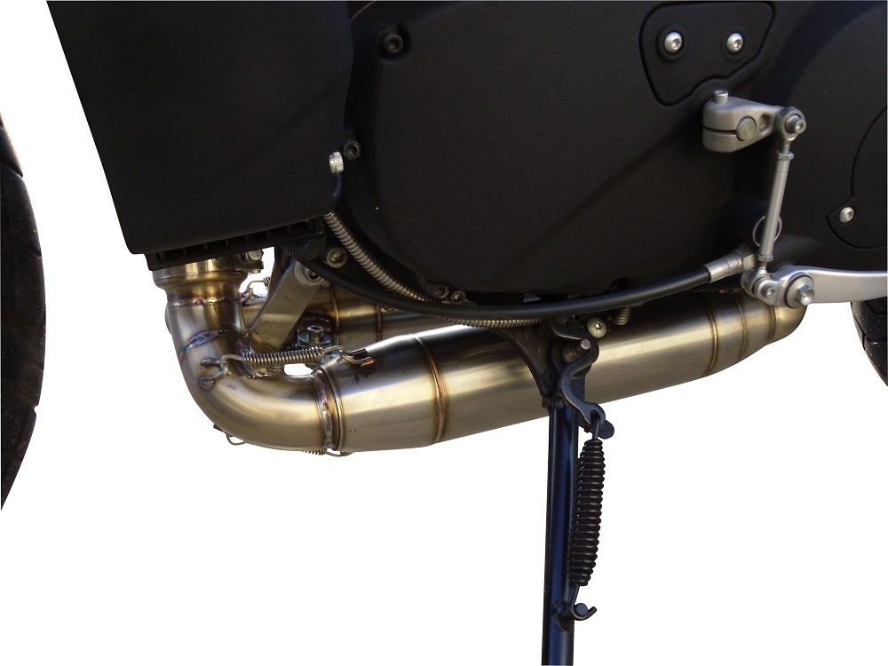 Escape compatível com Buell Xb 12 2008-2011, Deeptone Inox, Par de terminais de exaustão aprovados, com db killer removível, catalisadores e tubo de conexão específico 