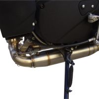 Escape compatível com Buell Xb 12 2008-2011, Deeptone Inox, Par de terminais de exaustão aprovados, com db killer removível, catalisadores e tubo de conexão específico 