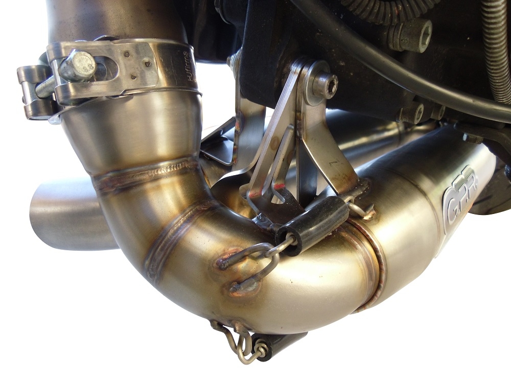 Escape compatível com Buell Xb 12 2008-2011, Deeptone Inox, Par de terminais de exaustão aprovados, com db killer removível, catalisadores e tubo de conexão específico 