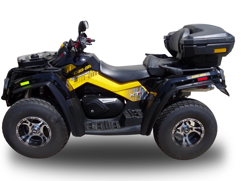 Escape compatível com Can Am Outlander 800 R short chassis 2013-2015, Deeptone Atv, Escape legal, homologado, silenciador com db killer removível e tubo de ligação específico 