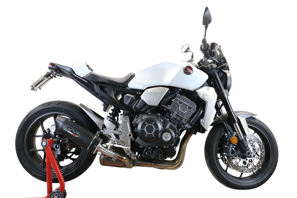 Escape compatível com Honda Cb 1000 R 2021-2024, Furore Evo4 Nero, Escape legal, homologado, silenciador com db killer removível e tubo de ligação específico 
