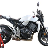 Escape compatível com Honda Cb 1000 R 2021-2024, Furore Evo4 Nero, Escape legal, homologado, silenciador com db killer removível e tubo de ligação específico 