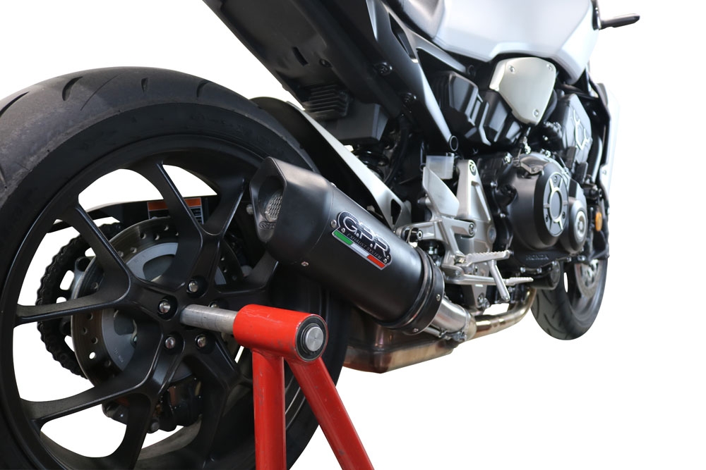 Escape compatível com Honda Cb 1000 R 2021-2024, Furore Evo4 Nero, Escape legal, homologado, silenciador com db killer removível e tubo de ligação específico 