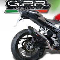 Escape compatível com Honda Cb 500 X 2019-2025, GP Evo4 Black Titanium, Escape legal, homologado, silenciador com db killer removível e tubo de ligação específico 
