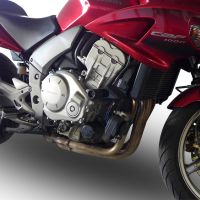 Escape compatível com Honda Cbf 1000 - ST 2006-2009, Furore Nero, Par de silenciosos de escape homologadas, com db killer removível e tubos de ligação específicos 