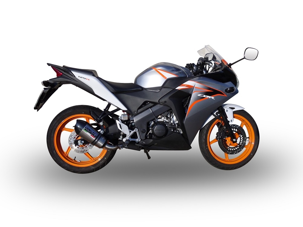GPR escape compatível com  Honda Cbr 125 R 2011-2016, New Grand Prix Evo Titanium, Escape legal, homologado, silenciador com db killer removível e tubo de ligação específico 