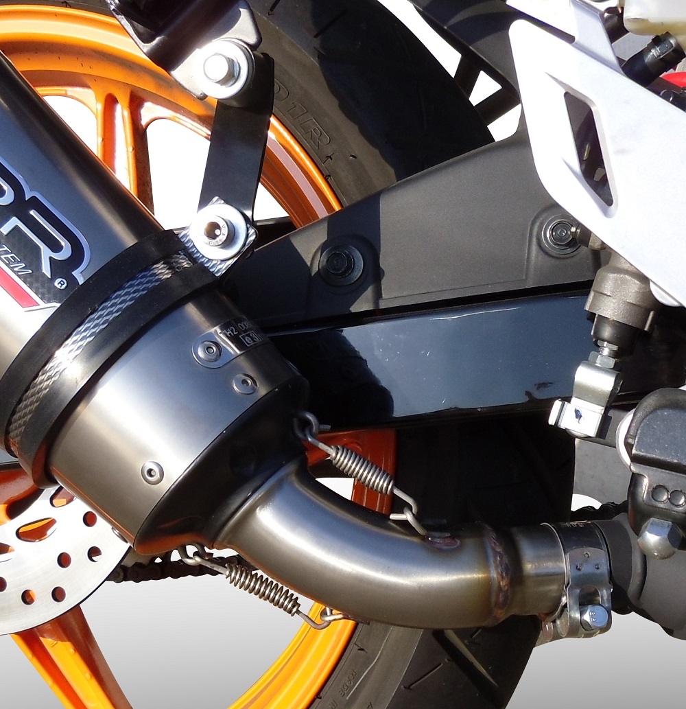 GPR escape compatível com  Honda Cbr 125 R 2011-2016, New Grand Prix Evo Titanium, Escape legal, homologado, silenciador com db killer removível e tubo de ligação específico 