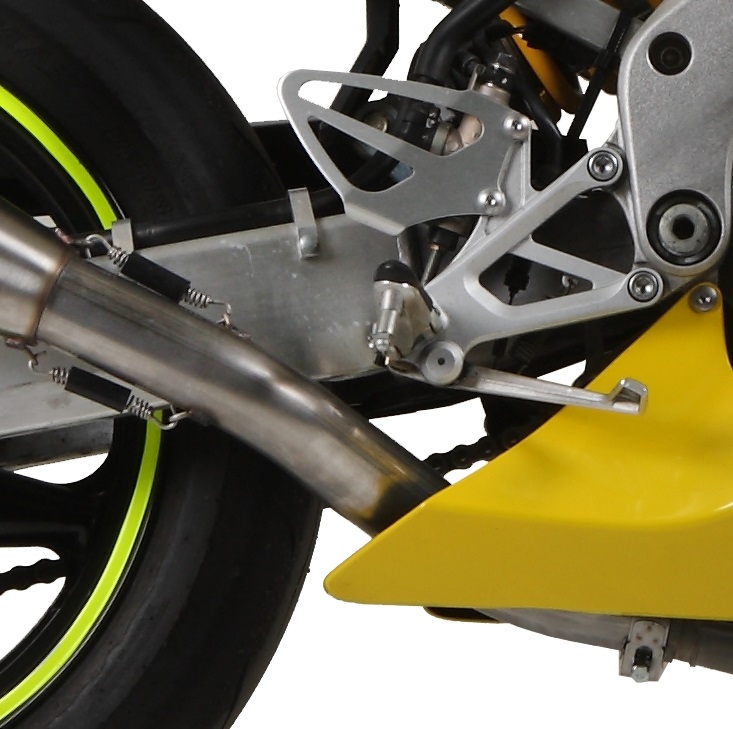 Escape compatível com Honda Cbr 600 F - Sport 2001-2007, M3 Titanium Natural, Escape legal, homologado, silenciador com db killer removível e tubo de ligação específico 