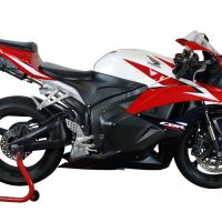 Escape compatível com Honda Cbr 600 Rr 2005-2006, Tiburon Poppy, Escape legal, homologado, silenciador com db killer removível e tubo de ligação específico 