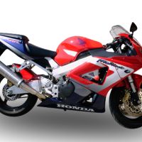 Escape compatível com Honda Cbr 900 Rr 2000-2003, Inox Tondo, Silenciador de escape, aprovado, montagem com flange específico (bolt-on), com db killer removível 