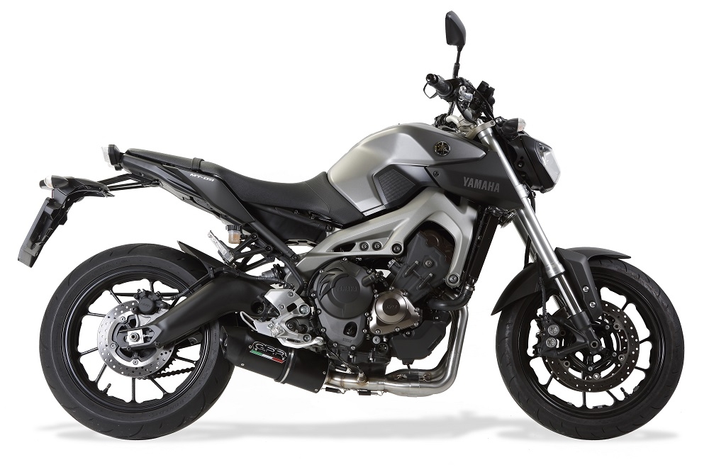 Escape compatível com Yamaha Mt-09 2017-2020, Furore Evo4 Nero, Sistema homologado com catalisador linha completa, silencioso mais coletor 