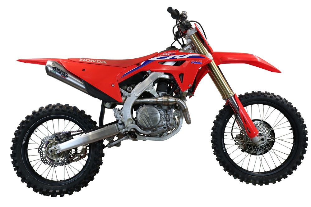 Escape compatível com Honda Crf 450 R-RX 2021-2025, Pentacross Inox, Escape racing linha completa, silencioso mais coletor com dbkiller, não homologado 
