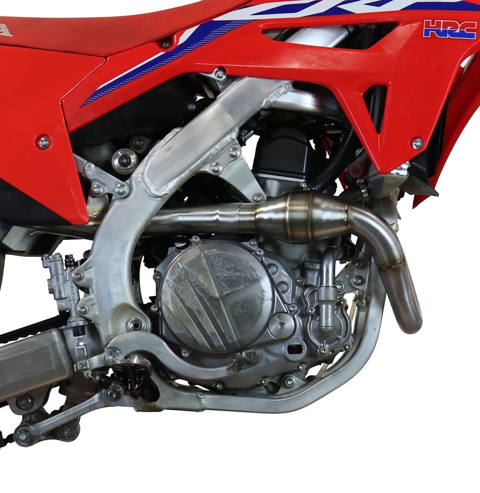 Escape compatível com Honda Crf 450 R-RX 2021-2025, Pentacross Inox, Escape racing linha completa, silencioso mais coletor com dbkiller, não homologado 