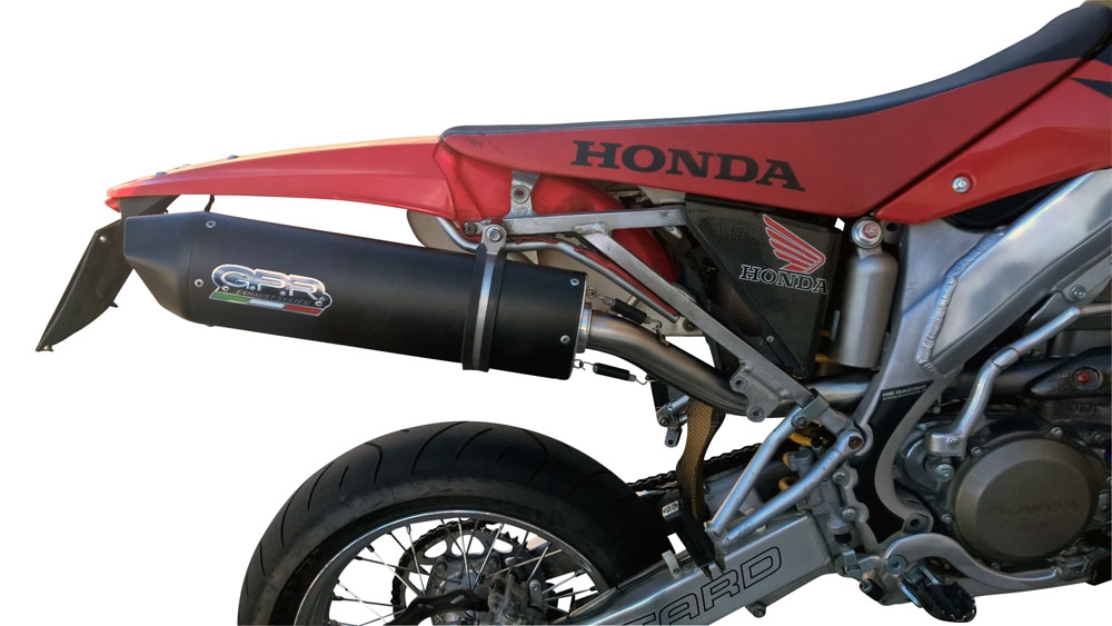 Escape compatível com Honda Crf 450 R-RX 2001-2002, Furore Nero, Escape legal, homologado, silenciador com db killer removível e tubo de ligação específico 