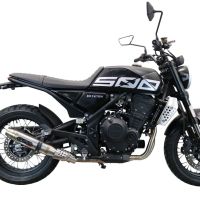 Escape compatível com Brixton CroSsfire 500 X 2022-2023, Deeptone Inox, Escape legal, homologado, silenciador com db killer removível e tubo de ligação específico 