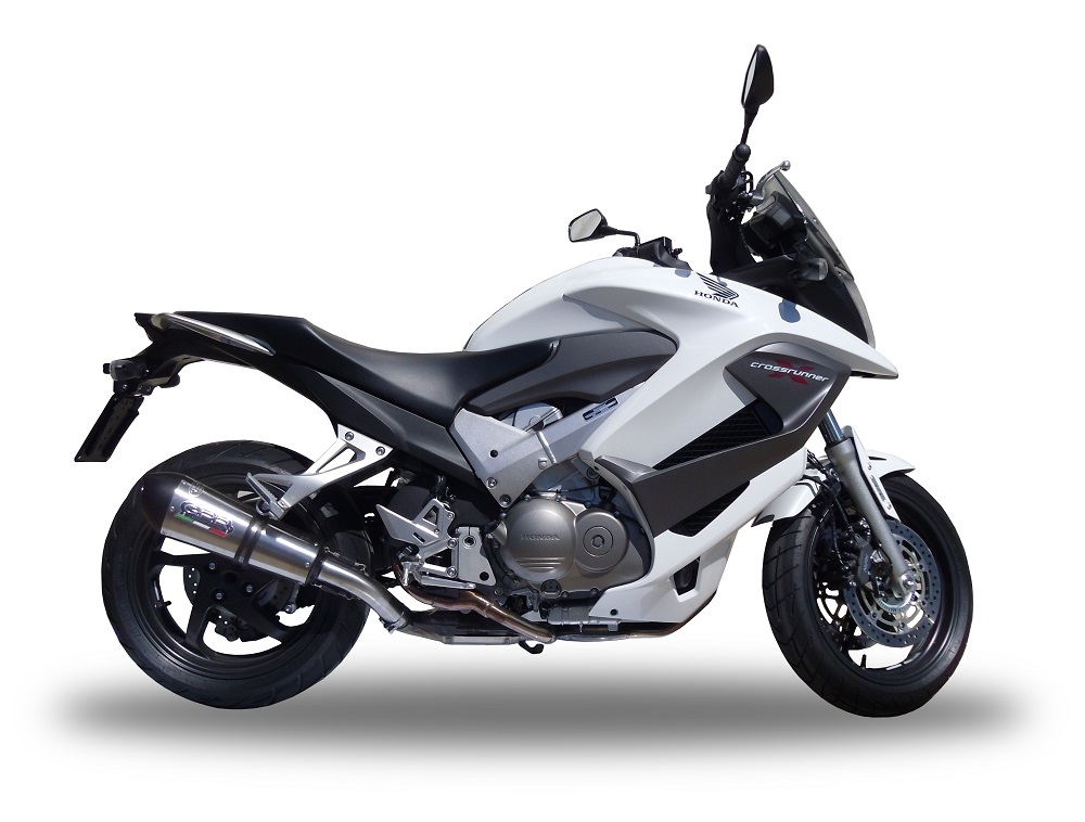 GPR escape compatível com  Honda Crossrunner 800 Vfr 800 X 2011-2014, New Grand Prix Evo Titanium, Escape legal, homologado, silenciador com db killer removível e tubo de ligação específico 
