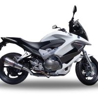 GPR escape compatível com  Honda Crossrunner 800 Vfr 800 X 2011-2014, New Grand Prix Evo Titanium, Escape legal, homologado, silenciador com db killer removível e tubo de ligação específico 