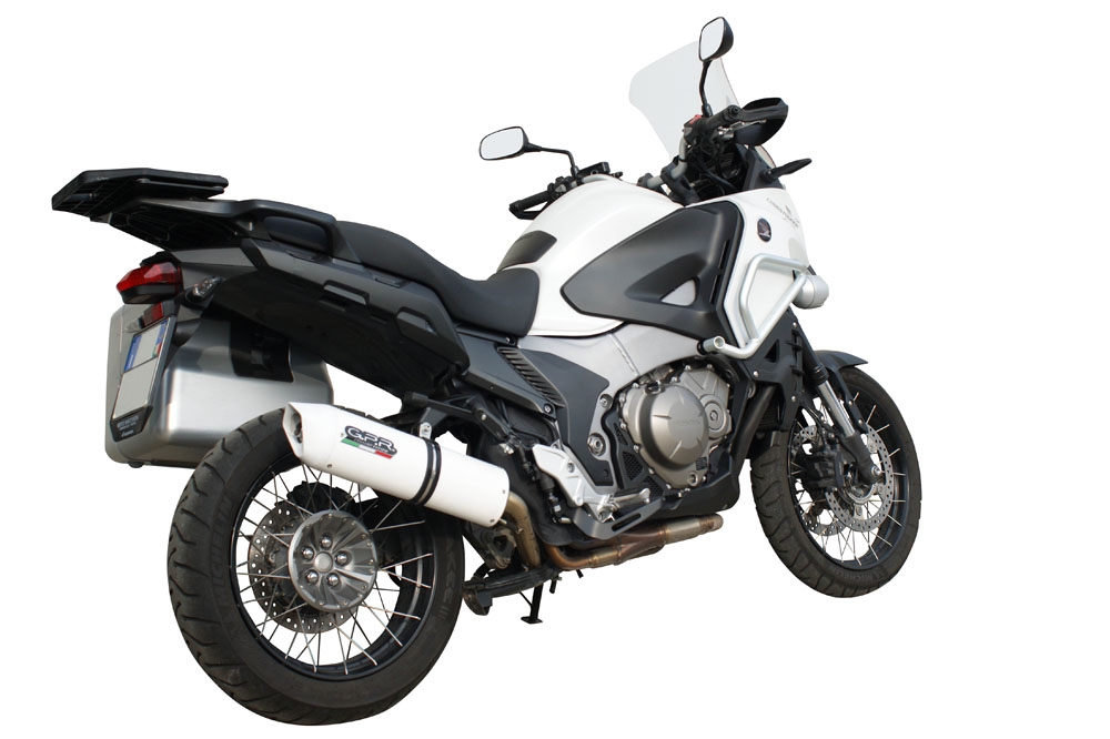 Escape compatível com Honda VFR1200X Crosstourer 2011-2016, Albus Ceramic, Escape legal, homologado, silenciador com db killer removível e tubo de ligação específico 