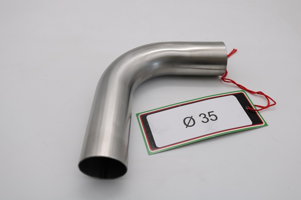Escape compatível com Cafè Racer Cafè Racer 1980-2021, Curva inox - Inox Curve Diam 35,  