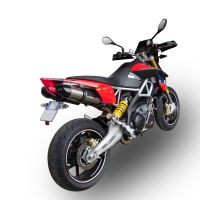 GPR escape compatível com  Aprilia Dorsoduro 1200 2011-2016, New Grand Prix Evo Titanium, Par de terminais de exaustão aprovados, com db killer removível, catalisadores e tubo de conexão específico 