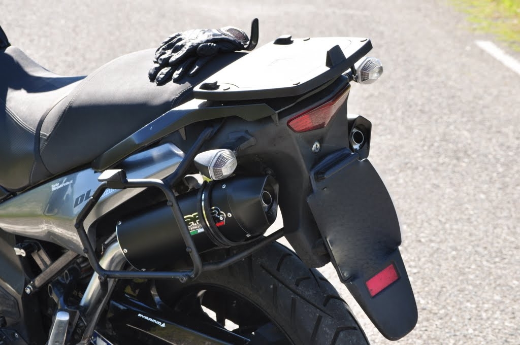 Escape compatível com Kawasaki Klv 1000 2004-2007, Furore Nero, Par de silenciosos de escape homologadas, com db killer removível e tubos de ligação específicos 