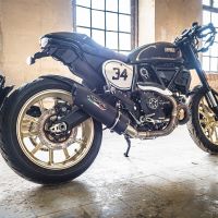 Escape compatível com Ducati Scrambler 800 2017-2020, Furore Evo4 Nero, Escape legal, homologado, silenciador com catalisador, db killer removível e tubo de ligação específico 