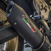 Escape compatível com Ducati Scrambler 800 2017-2020, Furore Evo4 Nero, Escape legal, homologado, silenciador com catalisador, db killer removível e tubo de ligação específico 