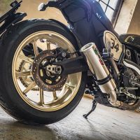 Escape compatível com Ducati Scrambler 800 2015-2016, M3 Inox , Escape legal, homologado, silenciador com db killer removível e tubo de ligação específico 