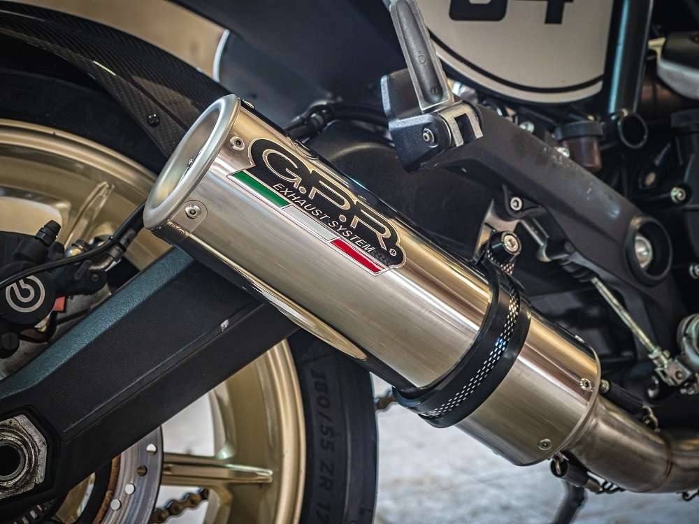 Escape compatível com Ducati Scrambler 800 2015-2016, M3 Inox , Escape legal, homologado, silenciador com db killer removível e tubo de ligação específico 