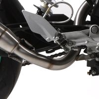 Escape compatível com Ktm Duke 125 2011-2016, Deeptone Inox, Sistema racing Silencioso com tubo de ligação 