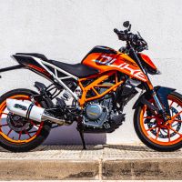 Escape compatível com Ktm Rc 390 2017-2020, Albus Evo4, Escape legal, homologado, silenciador com db killer removível e tubo de ligação específico 