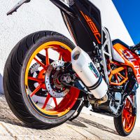 Escape compatível com Ktm Rc 390 2017-2020, Albus Evo4, Escape legal, homologado, silenciador com db killer removível e tubo de ligação específico 
