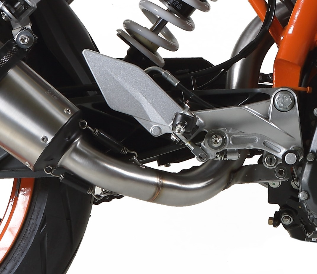 GPR escape compatível com  Ktm Duke 390 2013-2016, New Grand Prix Evo Titanium, Escape legal, aprovado, com db killer removível, tubo de conexão e conversor catalítico 