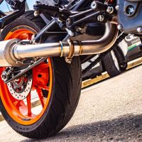 Escape compatível com Ktm Rc 390 2017-2020, Albus Evo4, Escape legal, homologado, silenciador com db killer removível e tubo de ligação específico 
