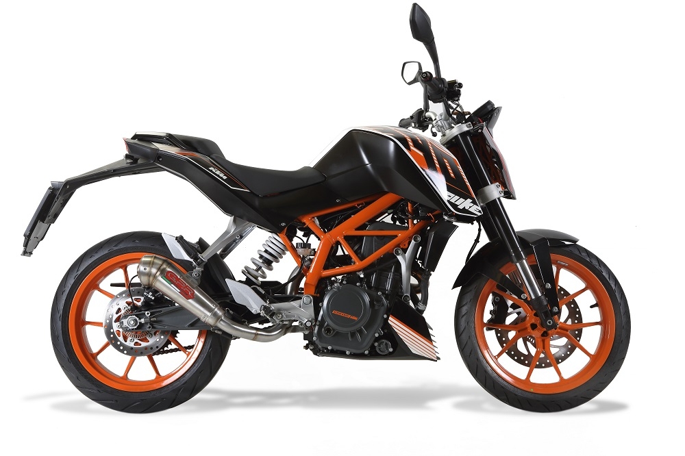 Escape compatível com Ktm Duke 390 2013-2016, Powercone Evo, Escape legal, aprovado, com db killer removível, tubo de conexão e conversor catalítico 