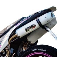 Escape compatível com Ktm Duke II 2000-2006, Albus Ceramic, Par de silenciosos de escape homologadas, com db killer removível e tubos de ligação específicos 