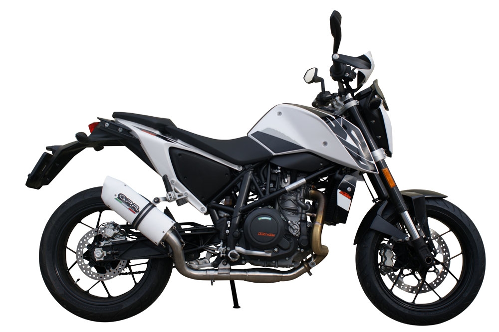 Escape compatível com Ktm Duke 690 2012-2016, Albus Evo4, Escape legal, homologado, silenciador com db killer removível e tubo de ligação específico 