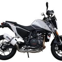 Escape compatível com Ktm Duke 690 2012-2016, Albus Evo4, Escape legal, homologado, silenciador com db killer removível e tubo de ligação específico 