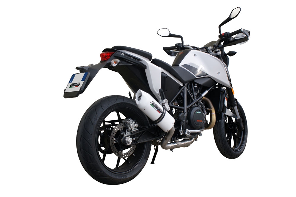 Escape compatível com Ktm Duke 690 2012-2016, Albus Evo4, Escape legal, homologado, silenciador com db killer removível e tubo de ligação específico 