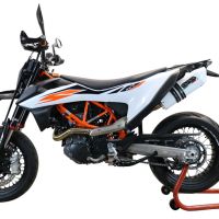 Escape compatível com Ktm Smc 690 R 2021-2024, Albus Evo4, Escape legal, aprovado, com db killer removível, tubo de conexão e conversor catalítico 